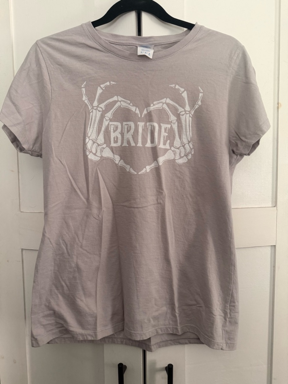 BRIDE Skeleton Heart Hands Tee - Light Gray